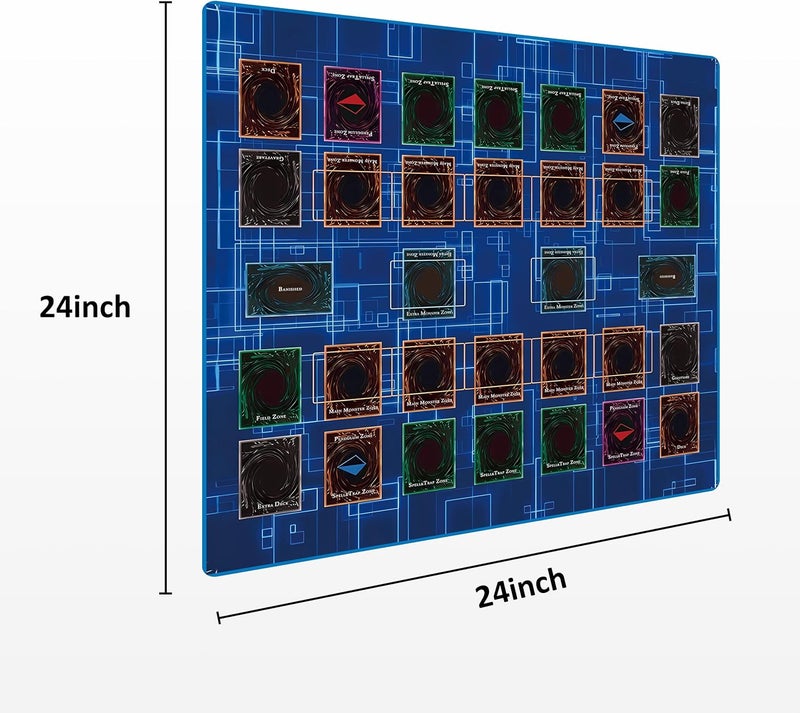 Extalas for Yugioh Playmat, 2-Player, Limited Edition Rare Dice and Free Storage Bag Master Rule Duel Field Zones, Large Card Game Mat (Basic2) - Image 2